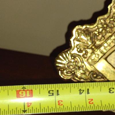 Brass Fan Shaped Table Top Picture Frame