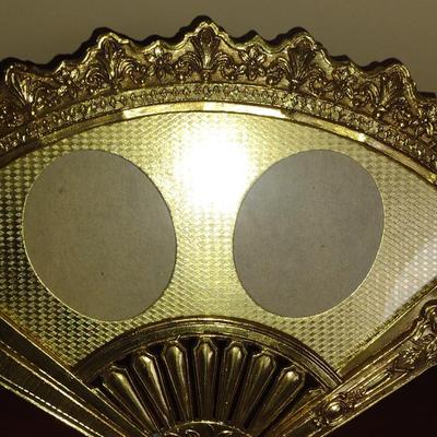 Brass Fan Shaped Table Top Picture Frame