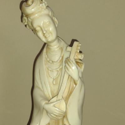Pair of Montalto Asian Figurines- Possibly Resin- Approx 16 1/2" Tall