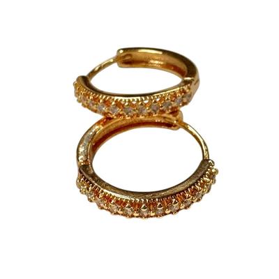 Pair of Small Hoop Huggie Earrings Women Men Gold Silver Color Stainless Steel Round Circle