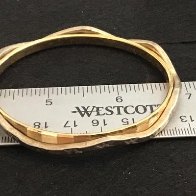 Monet Gold Silver Tone Bangle