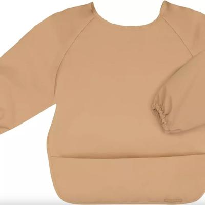 Willow + Sim Long Sleeve Washable Baby Bob w/Food Catcher in Orangesicle Orange