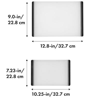 OXO Good Grips 2-Piece Plastic Cutting Board Set in Clear