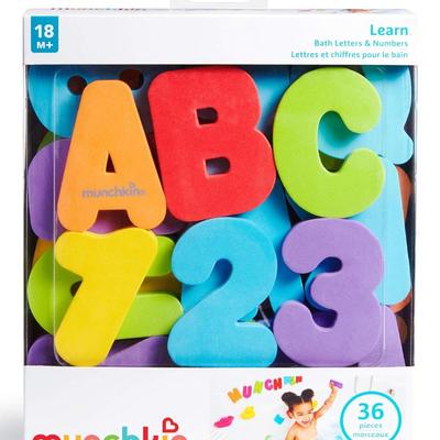 Munchkin® Learn™ Bath Letters and Numbers 36pc Toddler Bath Toy
