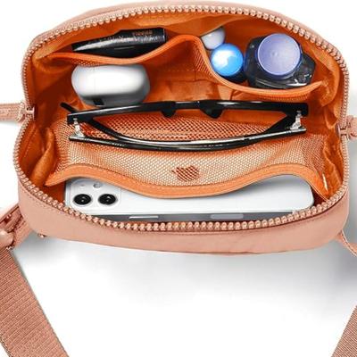 Sunkissed Mauve 2-Way Zipper Unisex Belt Bag with Adjustable Strap Fanny Packs Mini Waist Pouch for Outdoor Hiking Running Travel