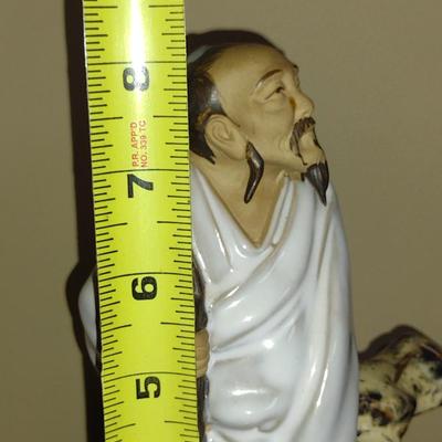 Vintage Asian Shiwan Pottery Figurine- Approx 8 1/4" Tall