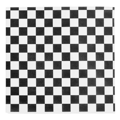 12" x 12" Black Check Deli Sandwich Wrap Paper - 1000/Pack