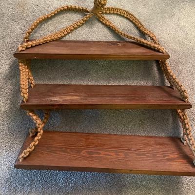 Wood and macrame hangers