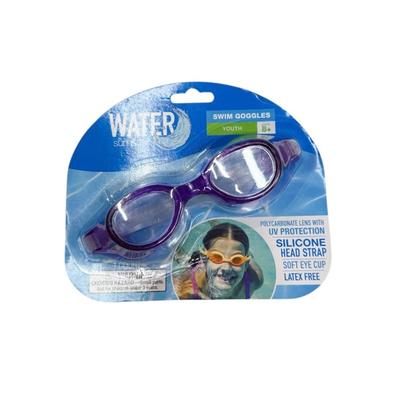 Youth 8+ Purple Water Fun & Sun Watersport Swim Goggles UV Protection Latex Free