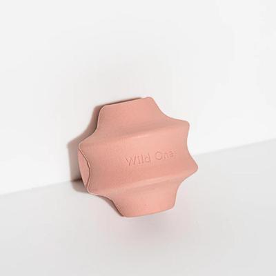 Wild One Twist Toss Dog Toy 100% Natural Rubber, Fun to Chew, Durable for Average Chewers, Fetch Toy, Treat Dispensing Blush Pink