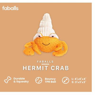 fabdog Faballs Dog Ball Toys - Super Squeaky Durable Dog Toys for All Breeds - Plush Dog Squeak Toy Balls | Animal-Themed Plush Toys |...