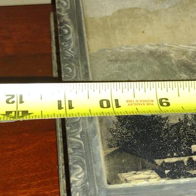 Incolay Stone Storage Box with Town/Mountain Scape- Approx 11" x 8 1/2" x 3 1/4"