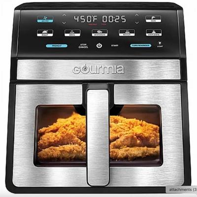 A - Gourmia 8 Quart Digital Air Fryer with Window & Light