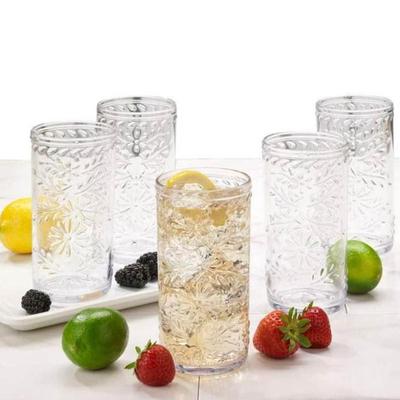 B - Tritan Clear 8-piece Unbreakable Tumbler Set, 23 fl. oz Each