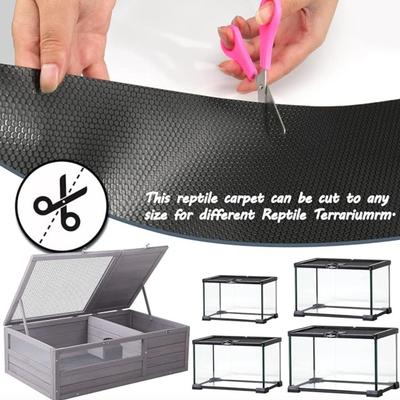 Bearded Dragon Tank Accessories, Reptile Terrarium Carpet Substrate for Leopard Gecko, Lizard, Iguana, Snake, Tortoise, Non-Adhesive...