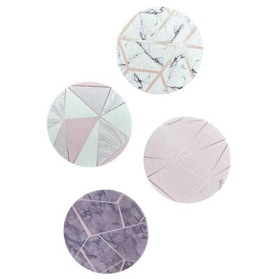 4 Pack - Foldable Finger Cell Phone Grip Stand, Cellphone Holder for Smartphone - Rose Gold Pink White Marble