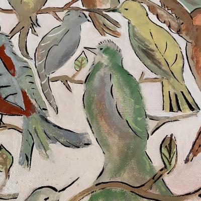 Birds at rest painting