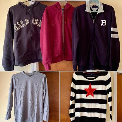 LOT 9 Z: Tommy Hilfiger Collection; Zip Up Hoodies & Long Sleeve Shirts