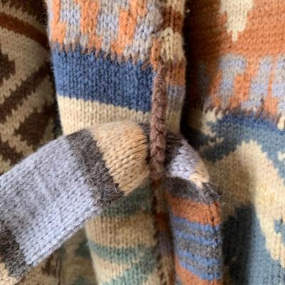 LOT 14 Z: Exclusive Hand Knit Lauren by Ralph Lauren Petite Wool Cardigan Sweater