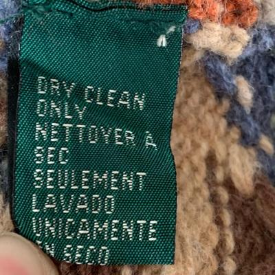 LOT 14 Z: Exclusive Hand Knit Lauren by Ralph Lauren Petite Wool Cardigan Sweater