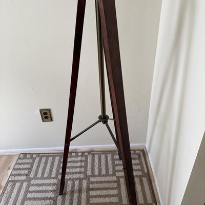 LOT 19D: Howard Miller Surveyor Rustic Cherry Tripod Floor Clock w/ Original Box (70.5")