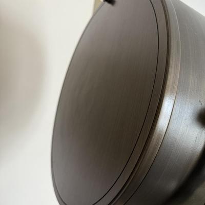 LOT 19D: Howard Miller Surveyor Rustic Cherry Tripod Floor Clock w/ Original Box (70.5")