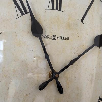 LOT 19D: Howard Miller Surveyor Rustic Cherry Tripod Floor Clock w/ Original Box (70.5")