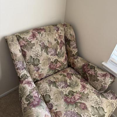 LOT 21L: Pair of Floral Armchairs