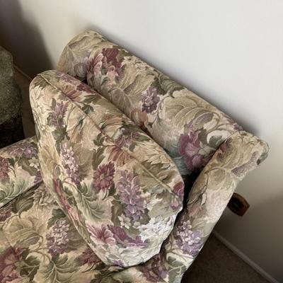 LOT 21L: Pair of Floral Armchairs