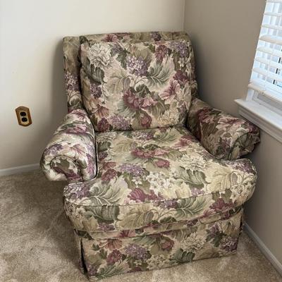 LOT 21L: Pair of Floral Armchairs