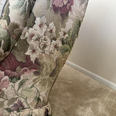 LOT 21L: Pair of Floral Armchairs