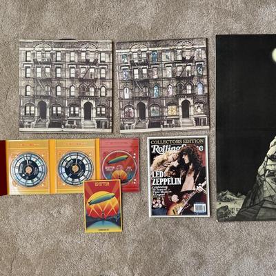 LOT 25L: Led Zeppelin Collection: Vinyl Records, Celebration Day CD/DVD Set & Collector's Edition Rolling Stone Magazine