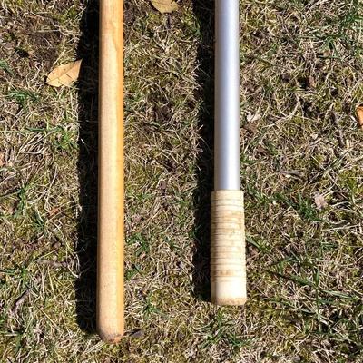 LOT 32G: Craftsman High Limb Cutter, Craftsman 15 Weed Trimmer, Fiskars Longneck Grass Shears and Quickie 16" Telescopic Utility Pole