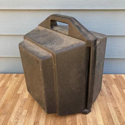 LOT 34G: Sears Buffer Polisher Model # 315.10670 in Original Case, Polishing Bonnet, Bucket, Rubber Gloves with Cleaning / Care Supplies