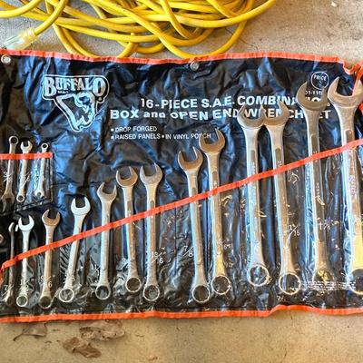 LOT 37G: Collection of Tools and Tool Boxes - Buffalo Wrenches, Extension Cord and More
