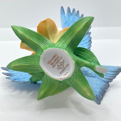 LOT 38K: Lenox Fine Porcelain Indigo Bunting and Mountain Bluebird Figurines