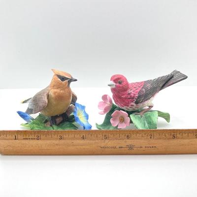 LOT 39K: Cedar Waxwing and Purple Finch Lenox Fine Porcelain Bird Figurines