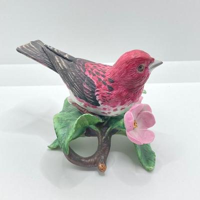LOT 39K: Cedar Waxwing and Purple Finch Lenox Fine Porcelain Bird Figurines