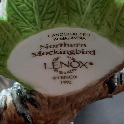 LOT 44K: Mourning Dove and Northern Mockingbird Lenox Fine Porcelain Bird Figurines