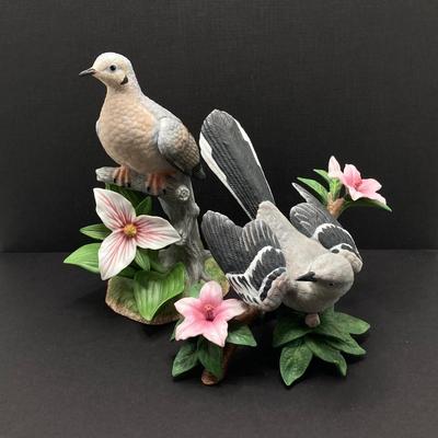 LOT 44K: Mourning Dove and Northern Mockingbird Lenox Fine Porcelain Bird Figurines