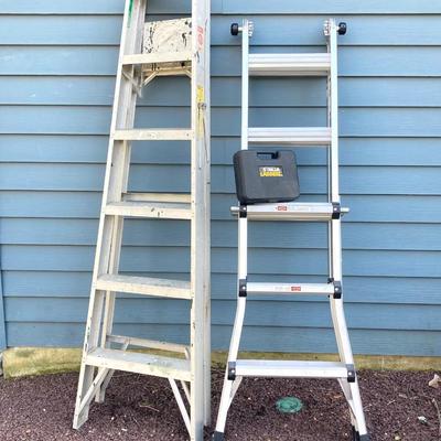 LOT 46G: Aluminum Ladders - Gorilla and Keller 6 Foot Step Ladder