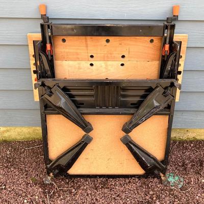 LOT 47G: Black & Decker 400 Workmate Work Bench, Miter Boxes and Assorted Hand Saws