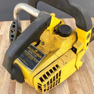 LOT 53G: McCulloch Mac 110 Automatic Chain Oiling Gasoline Chain Saw