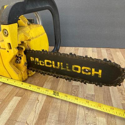 LOT 53G: McCulloch Mac 110 Automatic Chain Oiling Gasoline Chain Saw