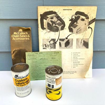 LOT 53G: McCulloch Mac 110 Automatic Chain Oiling Gasoline Chain Saw