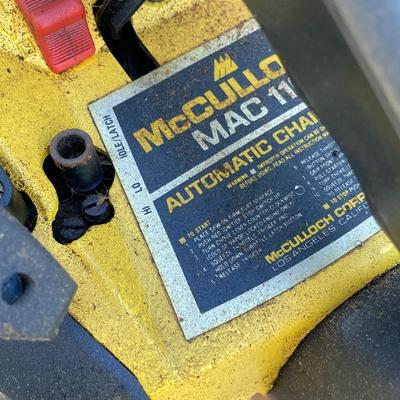 LOT 53G: McCulloch Mac 110 Automatic Chain Oiling Gasoline Chain Saw