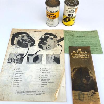 LOT 53G: McCulloch Mac 110 Automatic Chain Oiling Gasoline Chain Saw