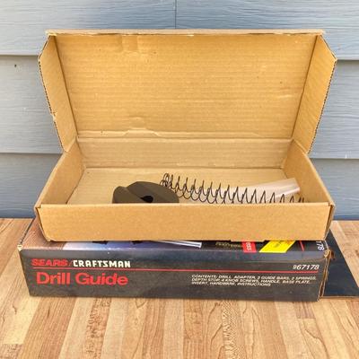 LOT 55G: Craftsman Electric Drill Model # 315.11441, Sear, Roebuck & Co 3/8" Drill, Drill Guide and Skil Auto Scroll Jig Saw 4355