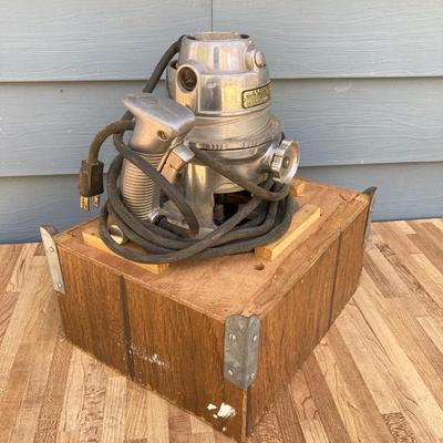 LOT 56G: Vintage Craftsman Router Model # 315.25021 in Wooden Box and Craftsman Finishing Sander Model # 315.277010 and More