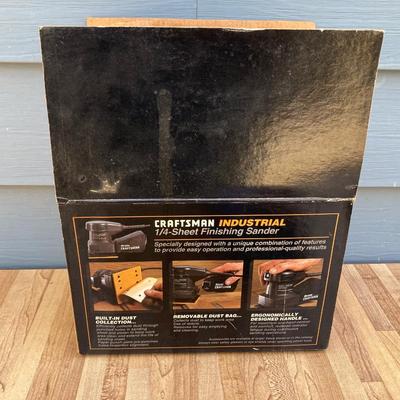 LOT 56G: Vintage Craftsman Router Model # 315.25021 in Wooden Box and Craftsman Finishing Sander Model # 315.277010 and More